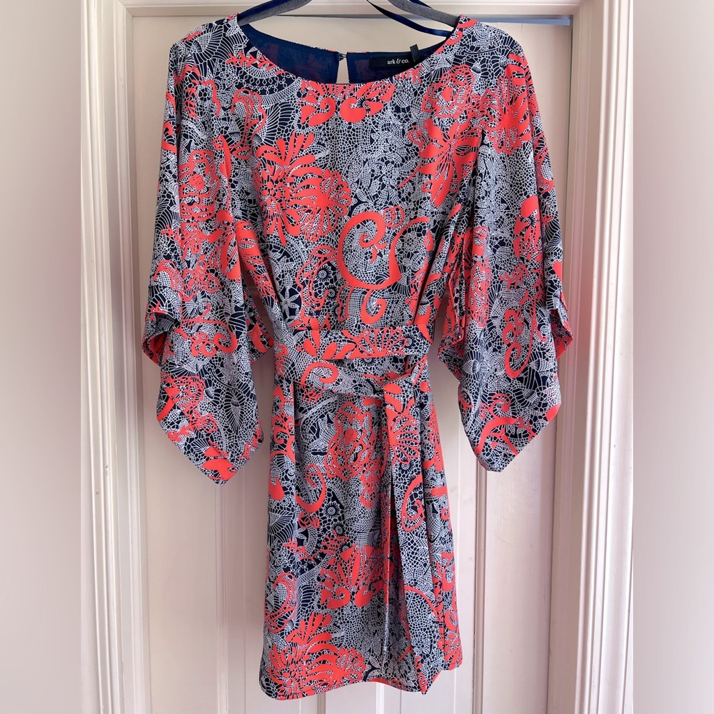 Ark & Co Dress Kimono Short Belted Mini Dress - size Small